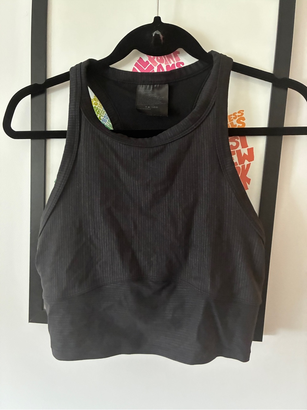 lululemon black blissful bend crop tank size 10